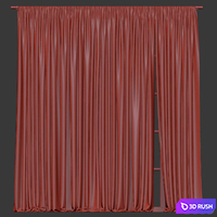 Curtain #185 3D Model Vray, Corona