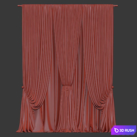 Curtain #191 3D Model Vray, Corona