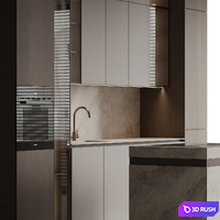 Kitchen 57 3D Model Vray, Corona
