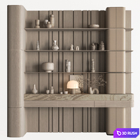 Shelves Decorative - Rack 36 3D Model Vray, Corona