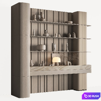 Shelves Decorative - Rack 36 3D Model Vray, Corona