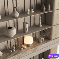 Shelves Decorative - Rack 36 3D Model Vray, Corona