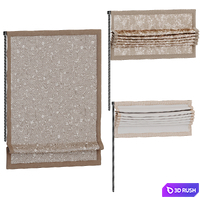 Set of Roman blinds 3D Model Vray, Corona