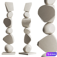 Abstract sculpture 24 3D Model Corona