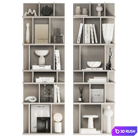 Alva. Rack with decor - 2 3D Model Vray, Corona