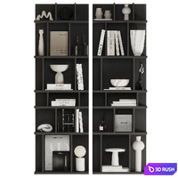 Alva. Rack with decor - 2 3D Model Vray, Corona