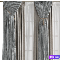 Curtain #217 3D Model Vray, Corona