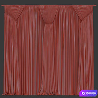 Curtain #217 3D Model Vray, Corona