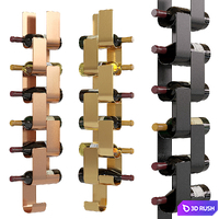 Wine rack 3D Model Vray, Corona