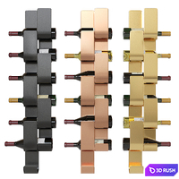 Wine rack 3D Model Vray, Corona