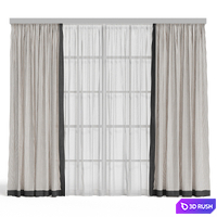 Curtain 002 3D Model Corona