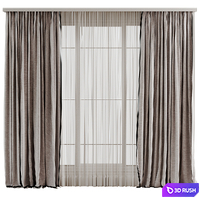 Curtain A14 3D Model Vray, Corona