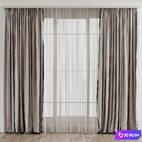 Curtain A14 3D Model Vray, Corona