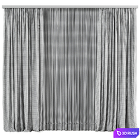 Curtain A14 3D Model Vray, Corona