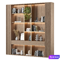 Rack and Bookcase 164 3D Model Vray, Corona