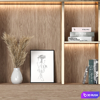 Rack and Bookcase 164 3D Model Vray, Corona