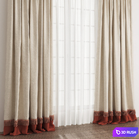 Curtain 99/ Curtains with fringe 3D Model Corona