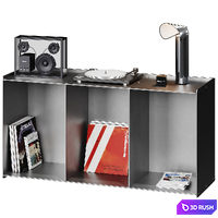 Metal LP vinyl records storage 3D Model Vray, Corona