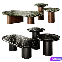 Prof Dea Marble Oval Coffee Tables 3D Model Corona