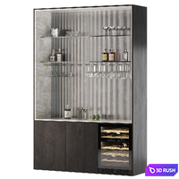 Home Wooden Bar with Wine Storage by ScandiFrost 3D Model Corona