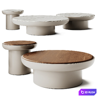 Secolo Romo Marble Coffee Tables 3D Model Corona