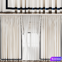 Curtain 02 3D Model Vray, Corona