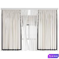 Curtain 02 3D Model Vray, Corona