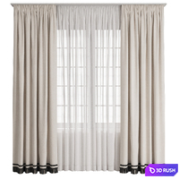 Curtains 110/curtains with fringe 3D Model Corona