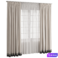 Curtains 110/curtains with fringe 3D Model Corona
