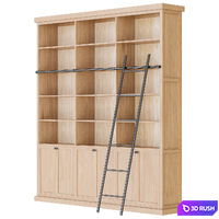 Dario Ladder Bookcase &amp; Buffet by Laredoute. 3D Model Corona