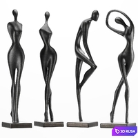 Decorative Sculptures Set Two 3D Model Vray