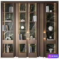 Bookcase 058 3D Model Vray
