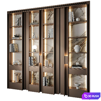 Bookcase 058 3D Model Vray