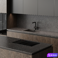 Kitchen 36 3D Model Vray, Corona