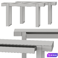 Laskasas Village Console Table 3D Model Vray, Corona