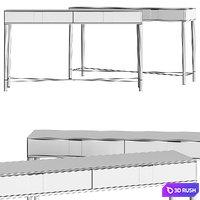 Gallotti &amp; Radice Tama Console Table 3D Model Vray, Corona