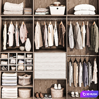 Wardrobe wardrobe clothes with doors 15112023 3D Model Corona