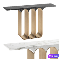STEEL 3 Console Table By Here Langlais 3D Model Corona