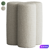 Hocker Stool Clover Boucle - Pols Potten 3D Model Vray, Corona