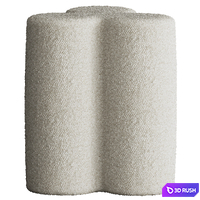Hocker Stool Clover Boucle - Pols Potten 3D Model Vray, Corona