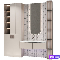 Bathroom furniture N56 3D Model Vray, Corona