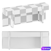 Bingham Console Table-Rustic Oak 3D Model Corona