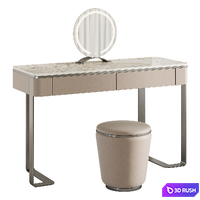 Kirsten Dressing Table with LED Mirror 3D Model Corona