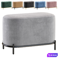 Gray pouf IMR-1451118 3D Model Corona