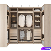 Wardrobe IKEA Set 04 3D Model Vray, Corona
