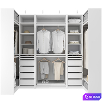 Wardrobe IKEA Set 04 3D Model Vray, Corona
