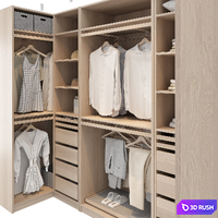 Wardrobe IKEA Set 04 3D Model Vray, Corona