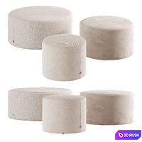 Zyl poufs by Bolia 3D Model Vray, Corona