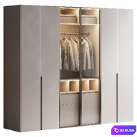 Dressing room 3 3D Model Vray, Corona