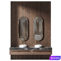 Bathroom furniture set 18 3D Model Vray, Corona